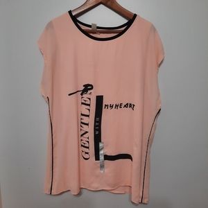 Mile End Pink & Black Long Blouse